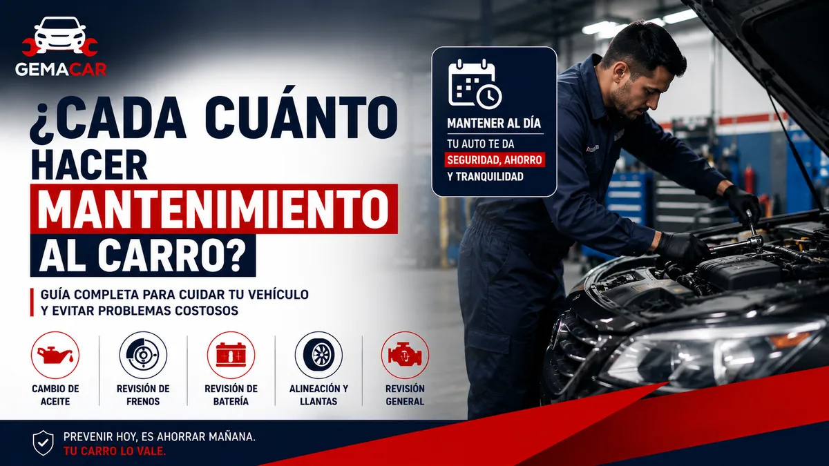 Cada cuánto hacer mantenimiento al carro: guía por kilometraje y uso (2026)