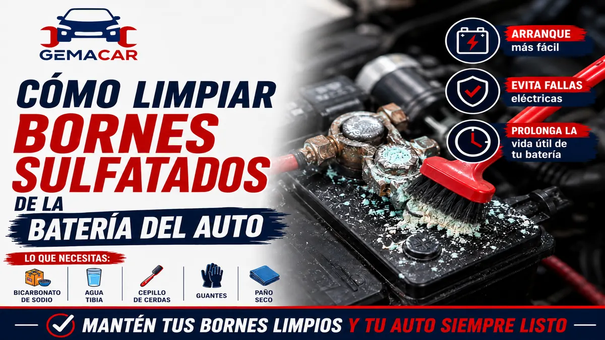 Cómo limpiar bornes sulfatados de la batería del auto