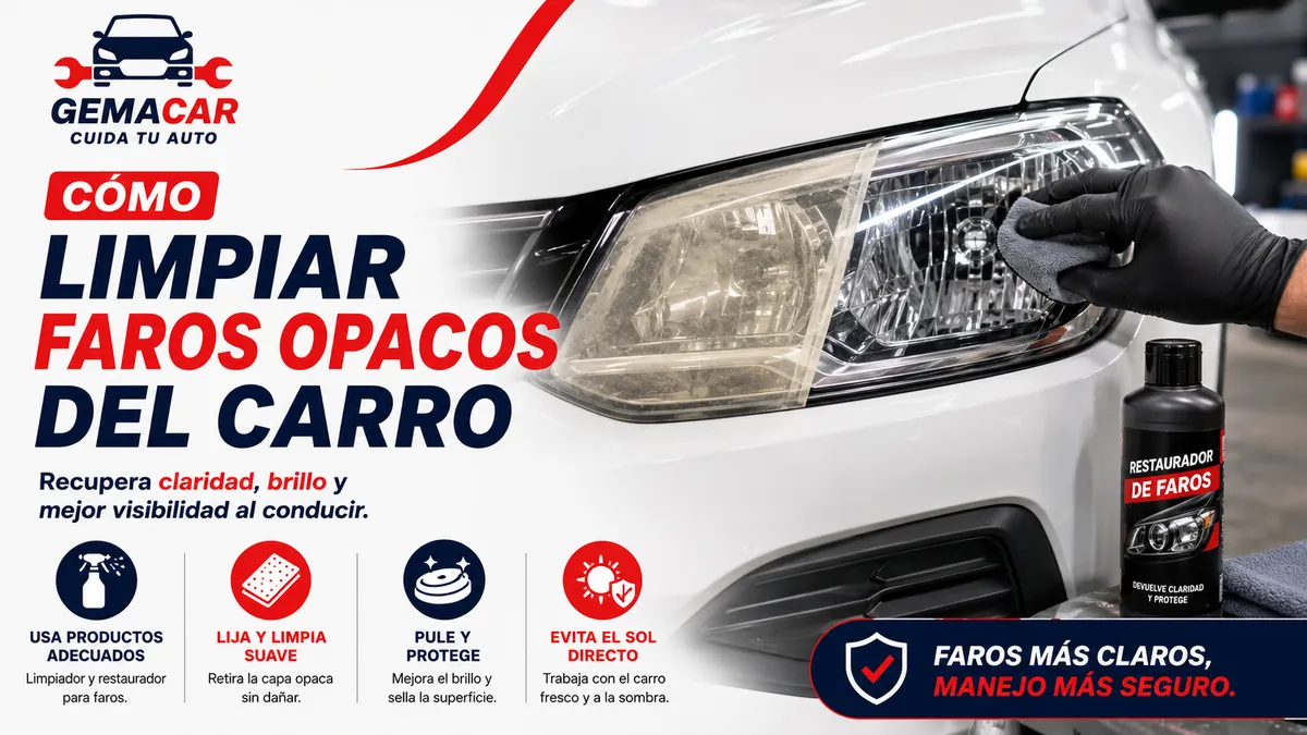 Cómo limpiar los faros opacos del carro