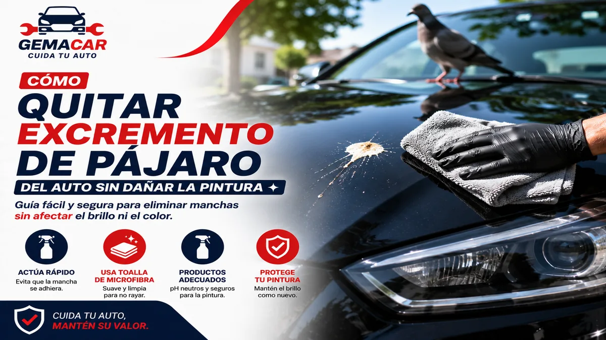 Cómo quitar excremento de pájaro del auto sin dañar la pintura