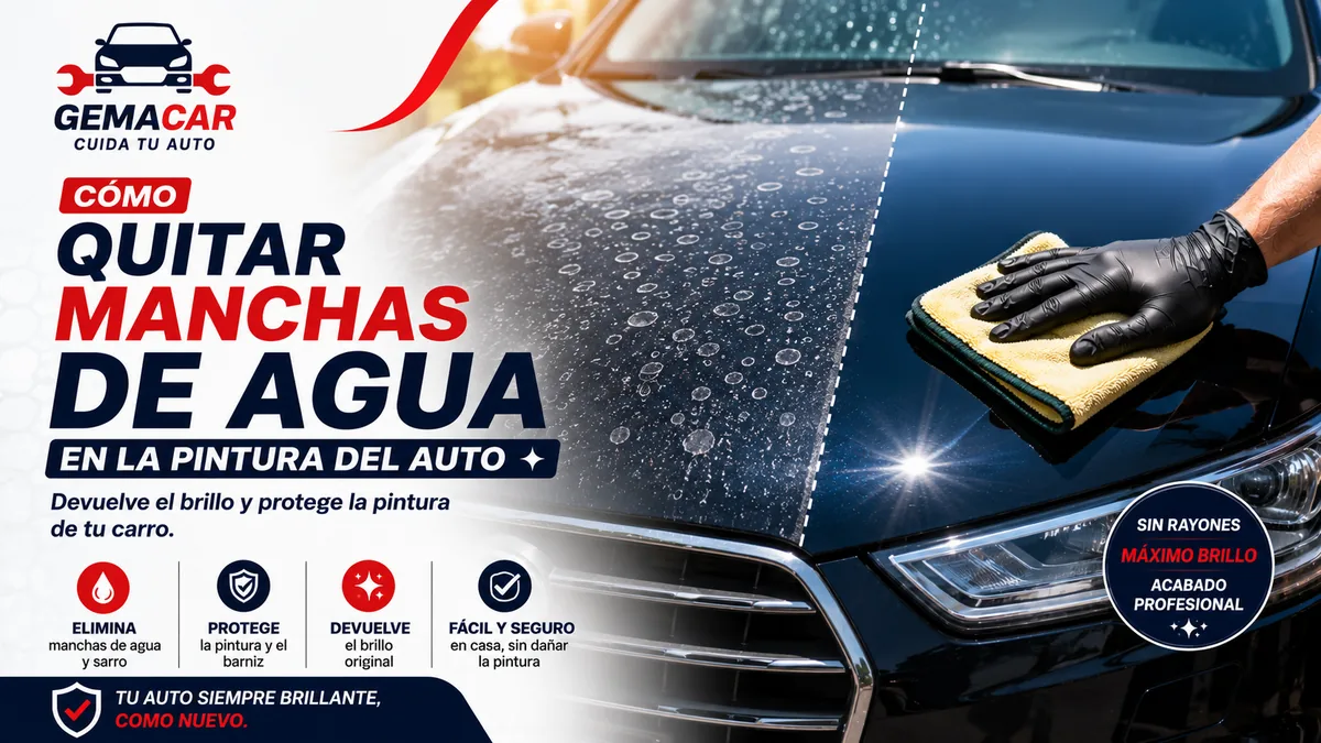 Cómo quitar manchas de agua en la pintura del auto