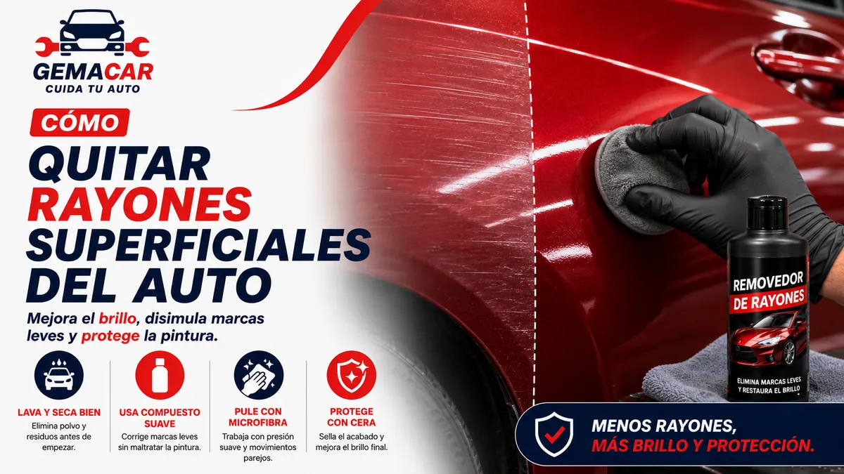 Cómo quitar rayones superficiales del auto