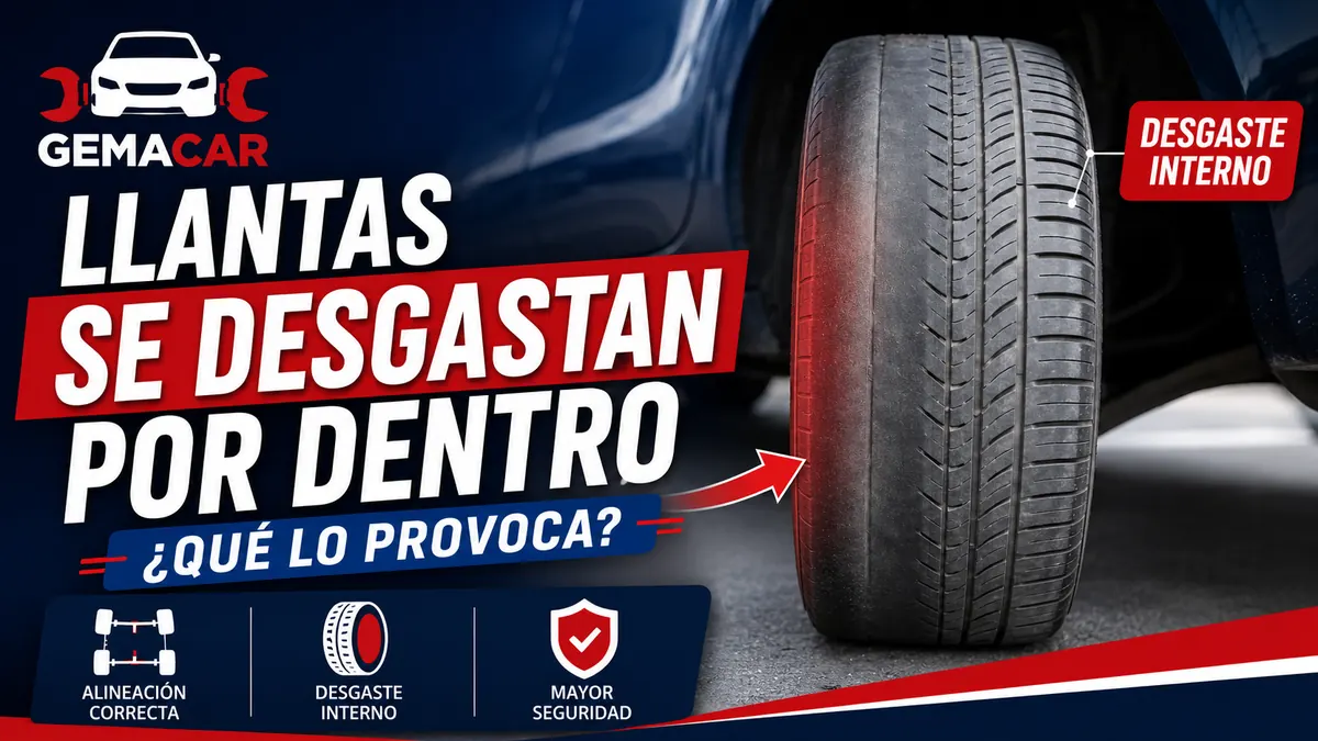Por qué las llantas se desgastan por dentro y qué revisar