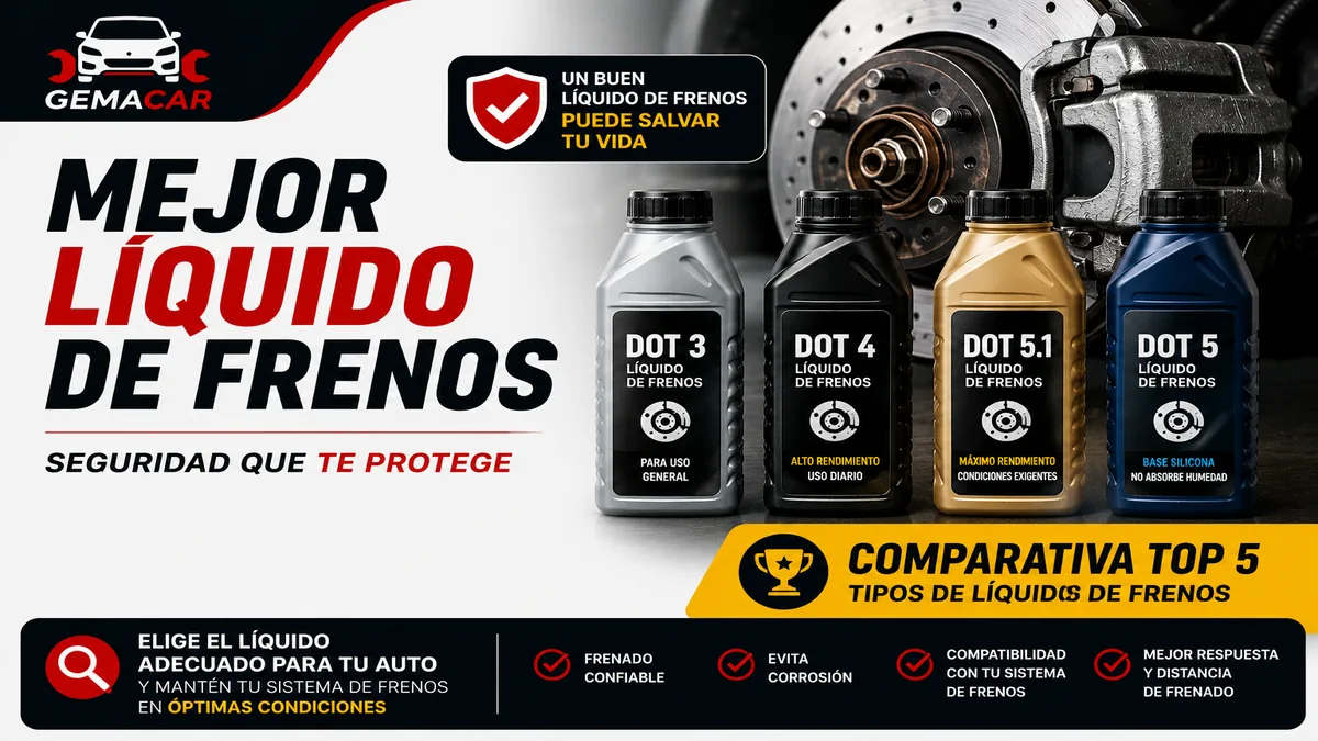 Mejor líquido de frenos: cuál comprar y cómo elegir DOT 3, DOT 4 o DOT 5.1