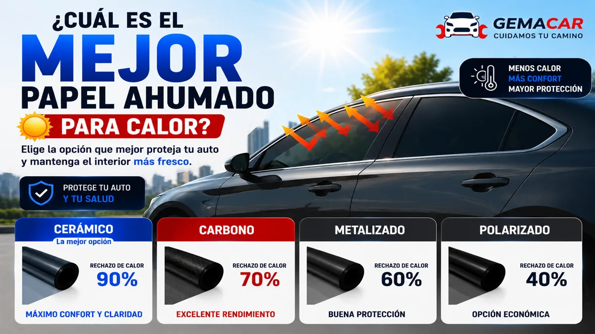 Mejor papel ahumado para calor: cuál elegir para mantener tu auto más fresco