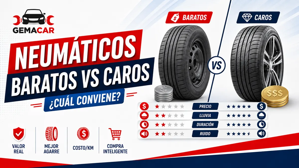Neumáticos baratos vs. caros: qué diferencias importan