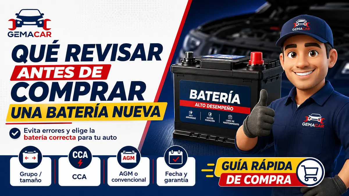 Qué revisar antes de comprar una batería nueva para el auto