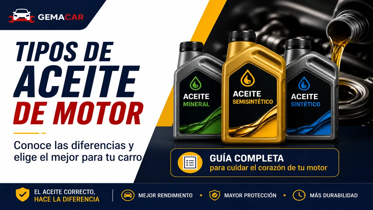 Tipos de aceite de motor: cuál elegir y diferencias clave (2026)