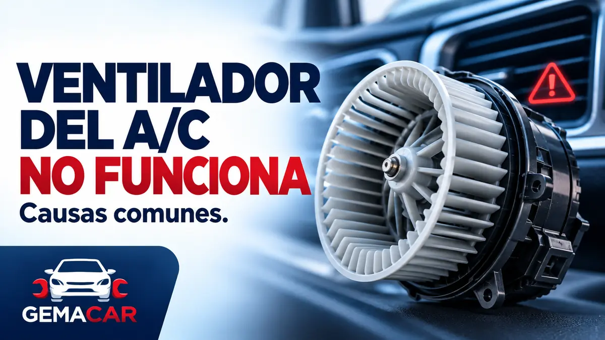 Ventilador del A/C no funciona: causas comunes